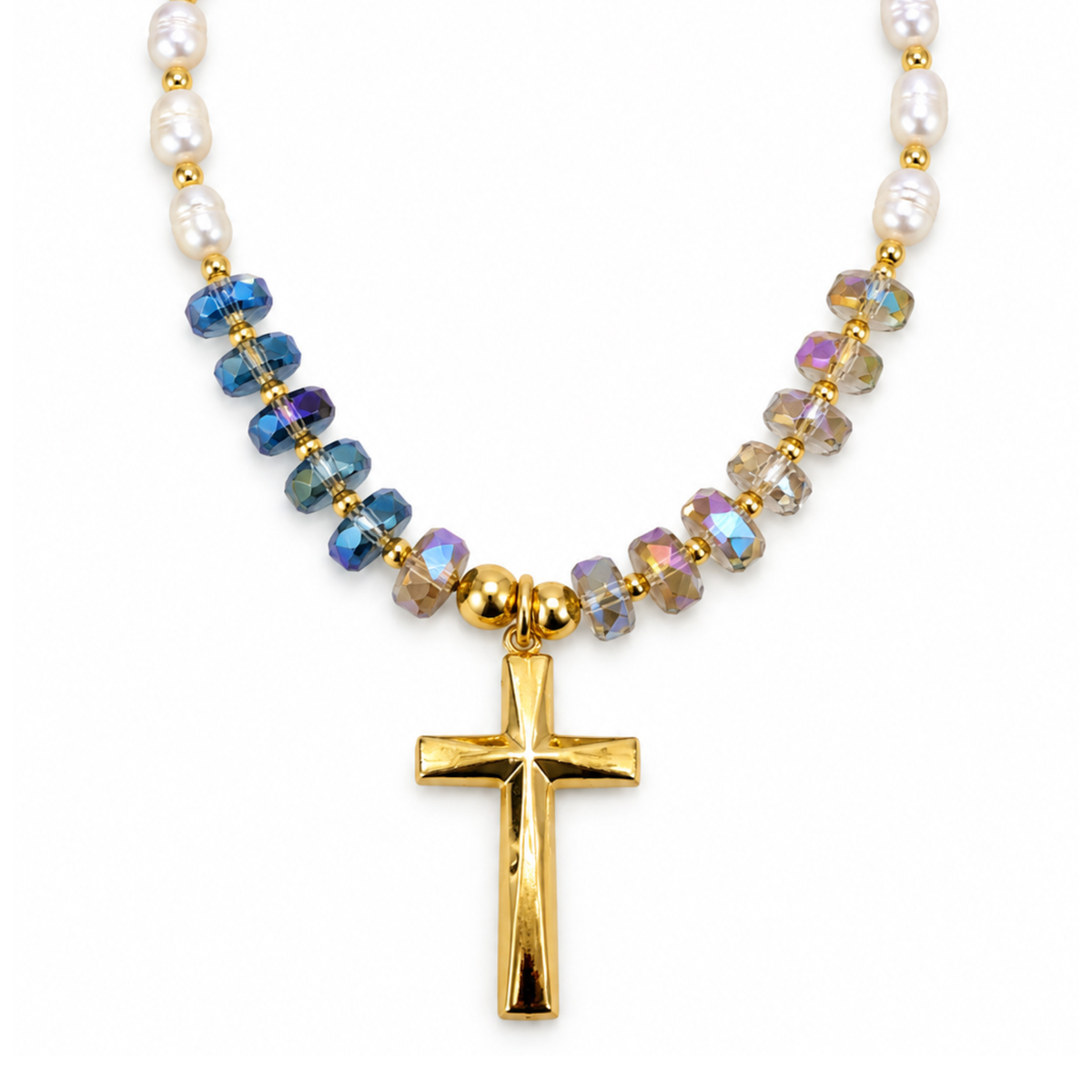 Collar cruz grande