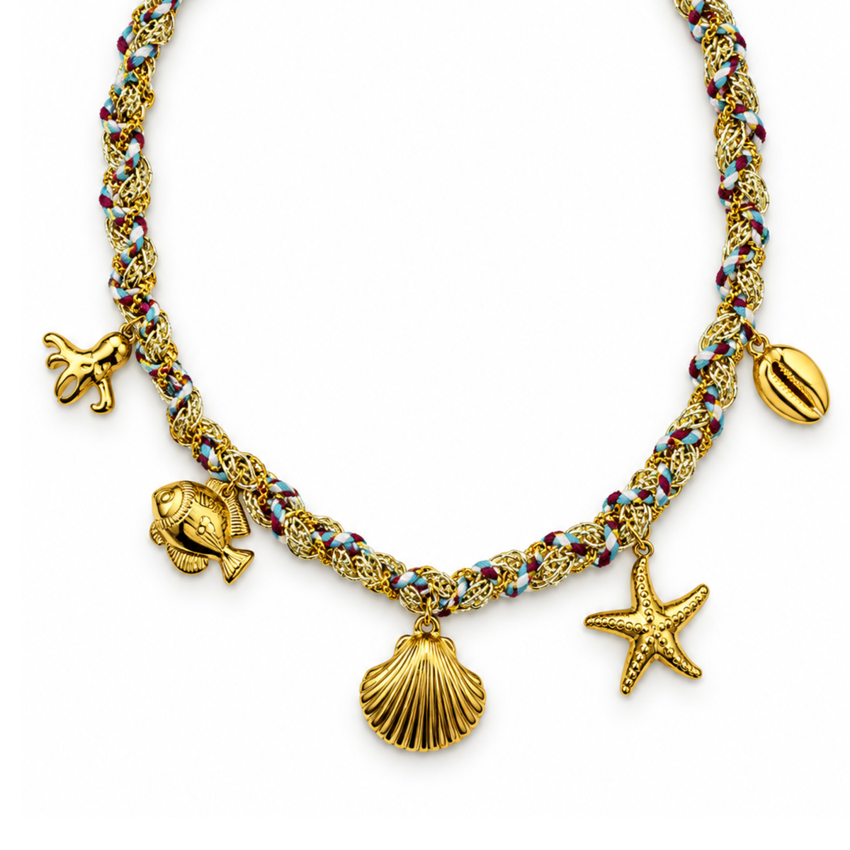 Collar tejido playa