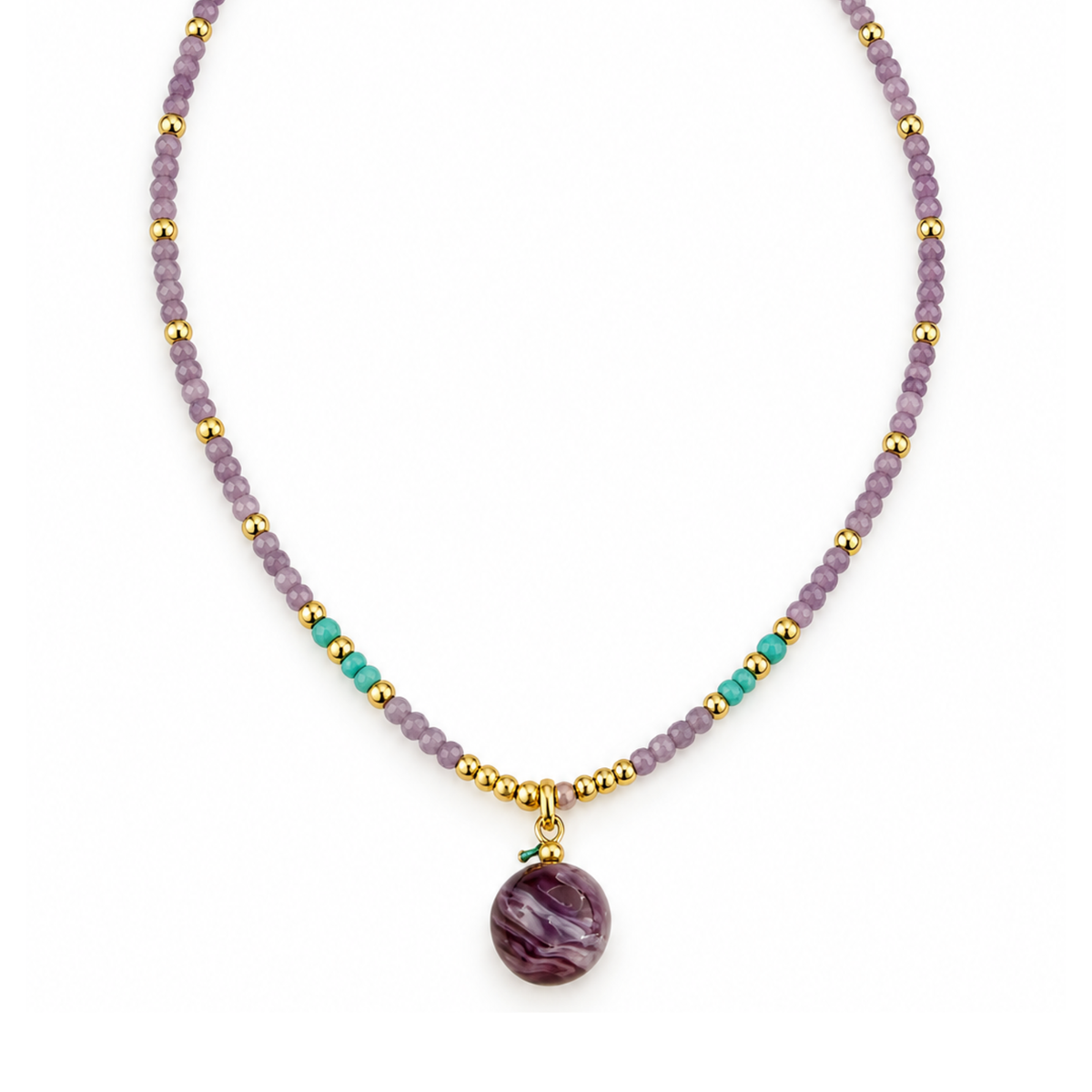 Collar piedra morada