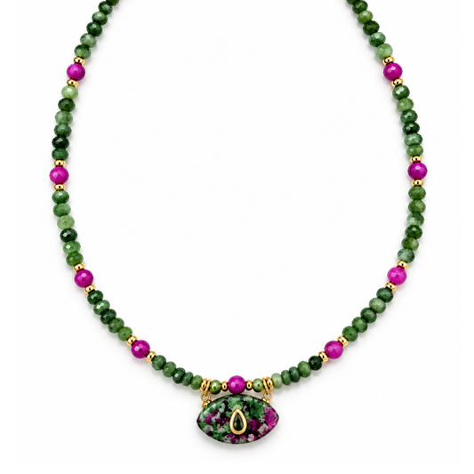 Collar piedra verde