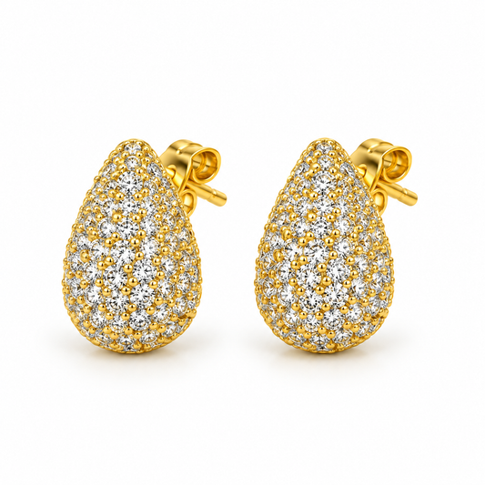 Arete gota mini con zirconias