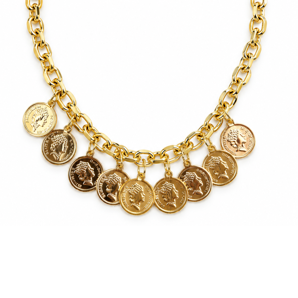 Collar 9 monedas