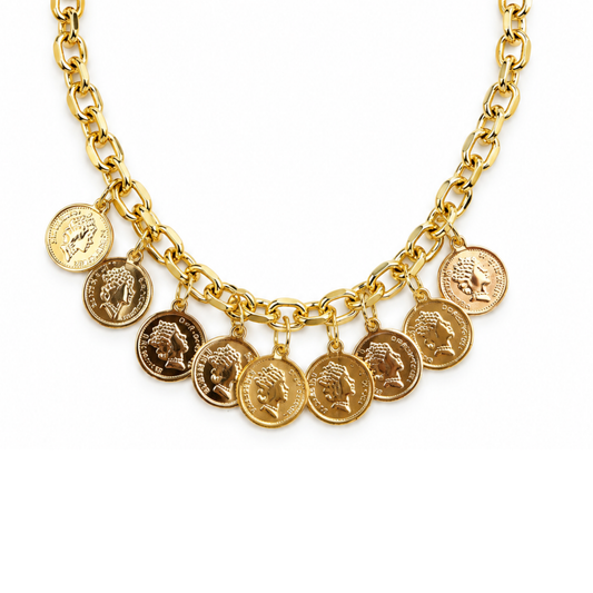 Collar 9 monedas