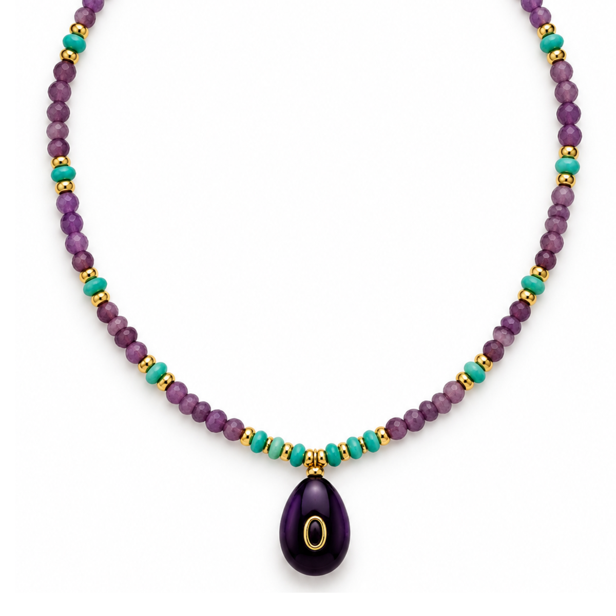 Collar piedra morada
