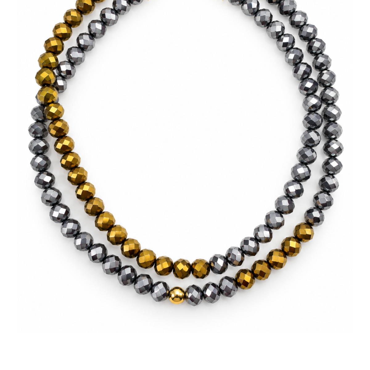 Collar doble bicolor