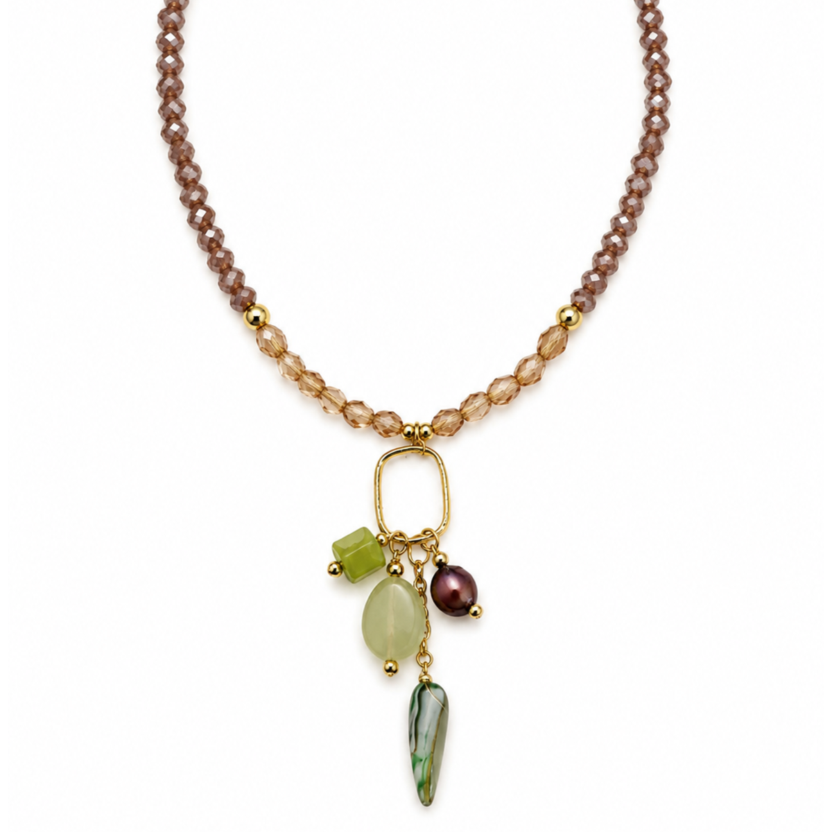 Collar hojita y colgantes