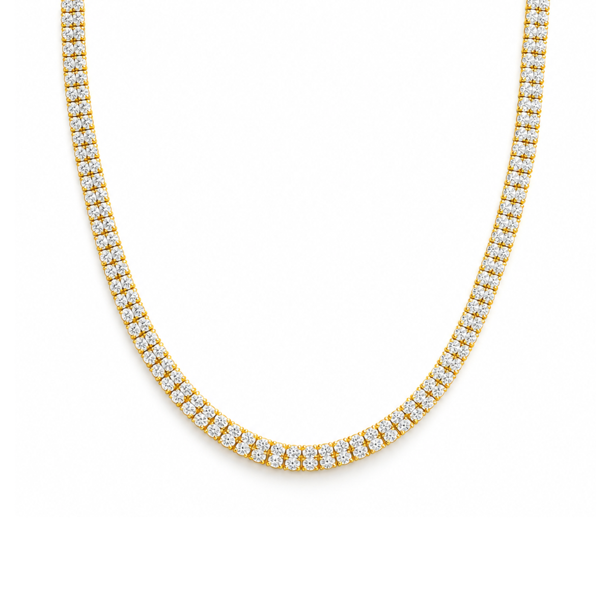 Collar doble piedra blanca