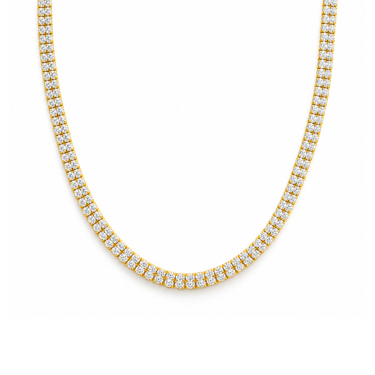 Collar doble piedra blanca