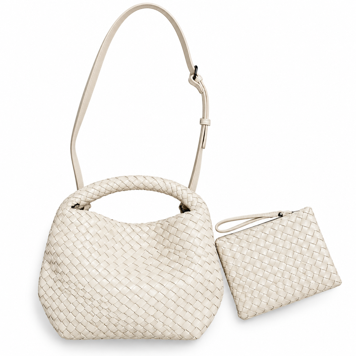 Bolsa tote de cuero sintético con monedero