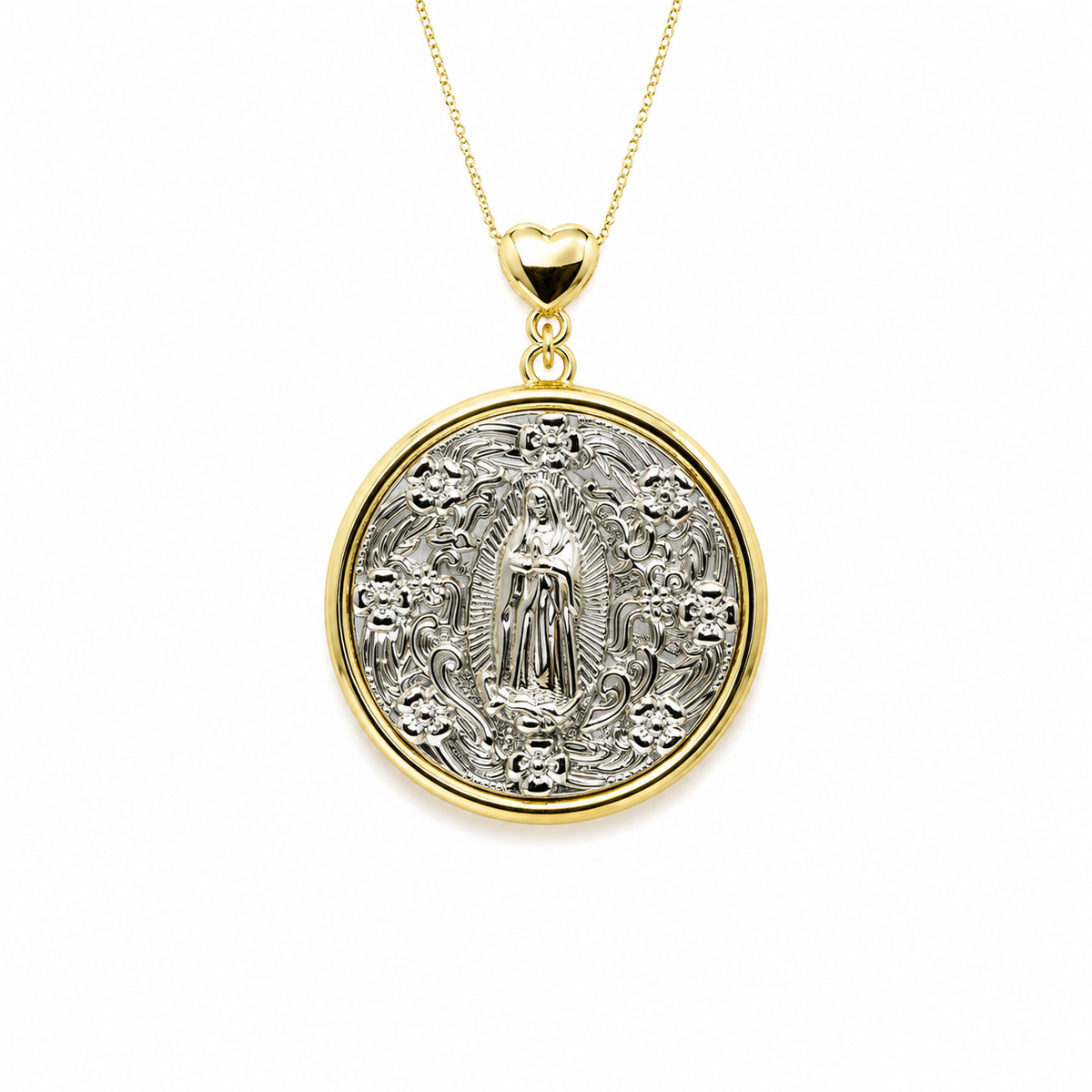 Cadena con dije de la virgen de Guadalupe