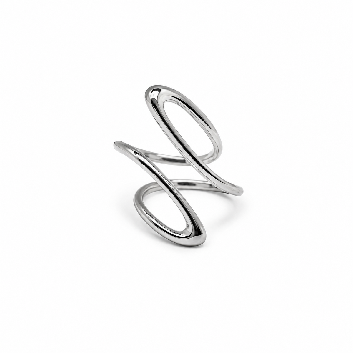 Anillo ajustable forma cruzada