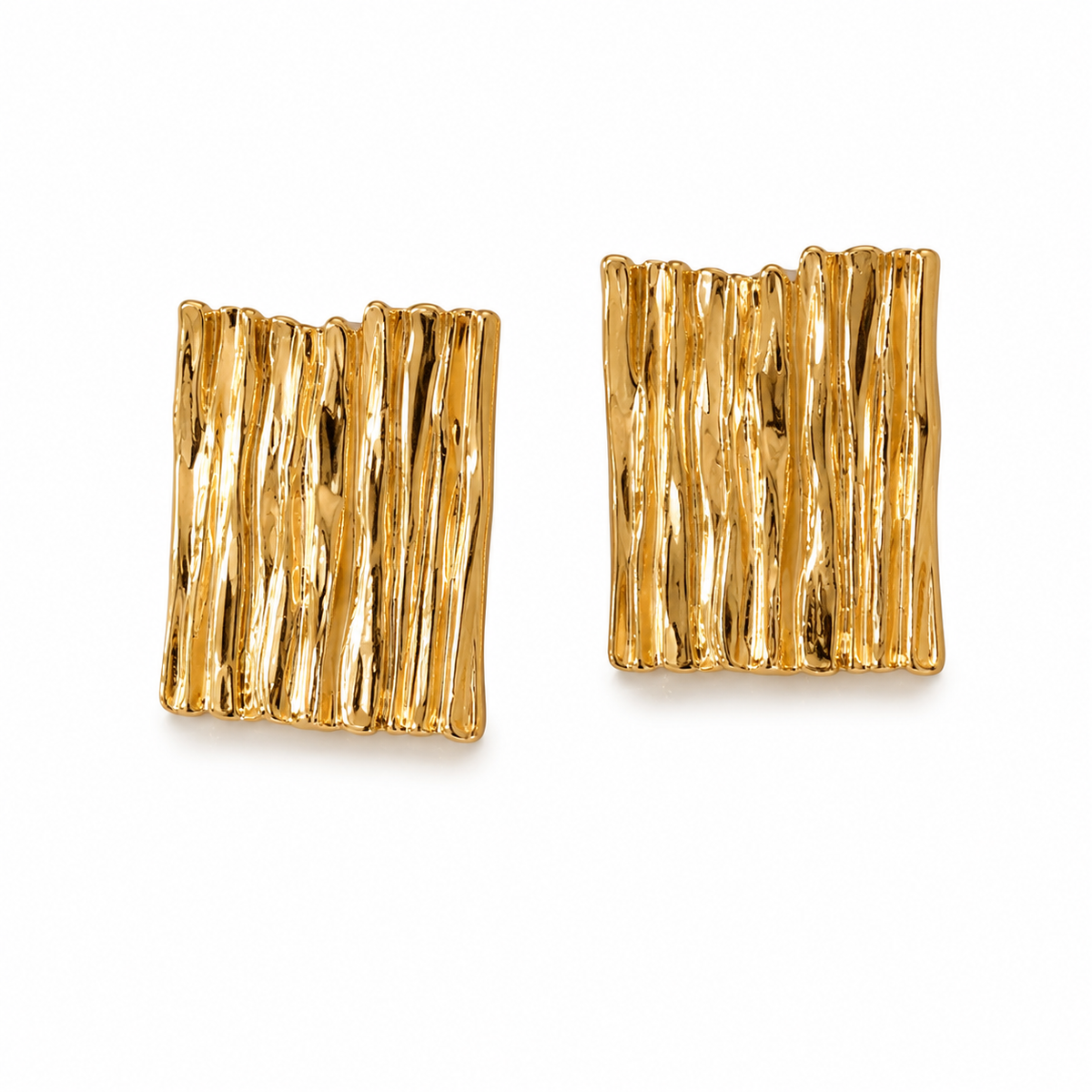 Arete dorado chunky rectangular
